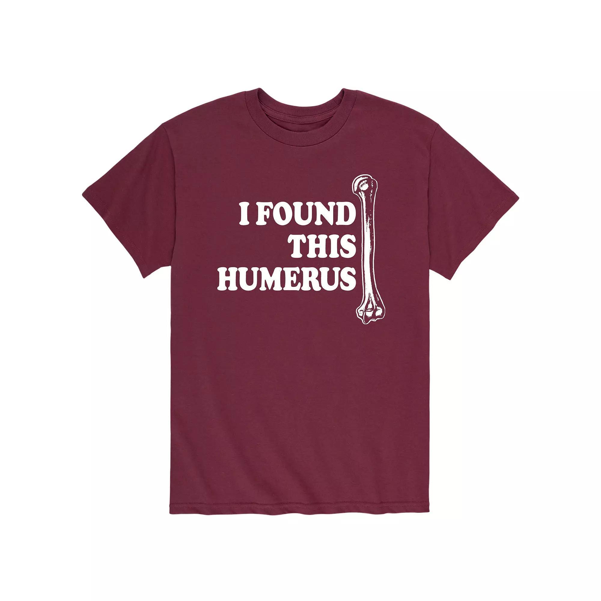 Mens I Found This Humerus Tee Red Product Image