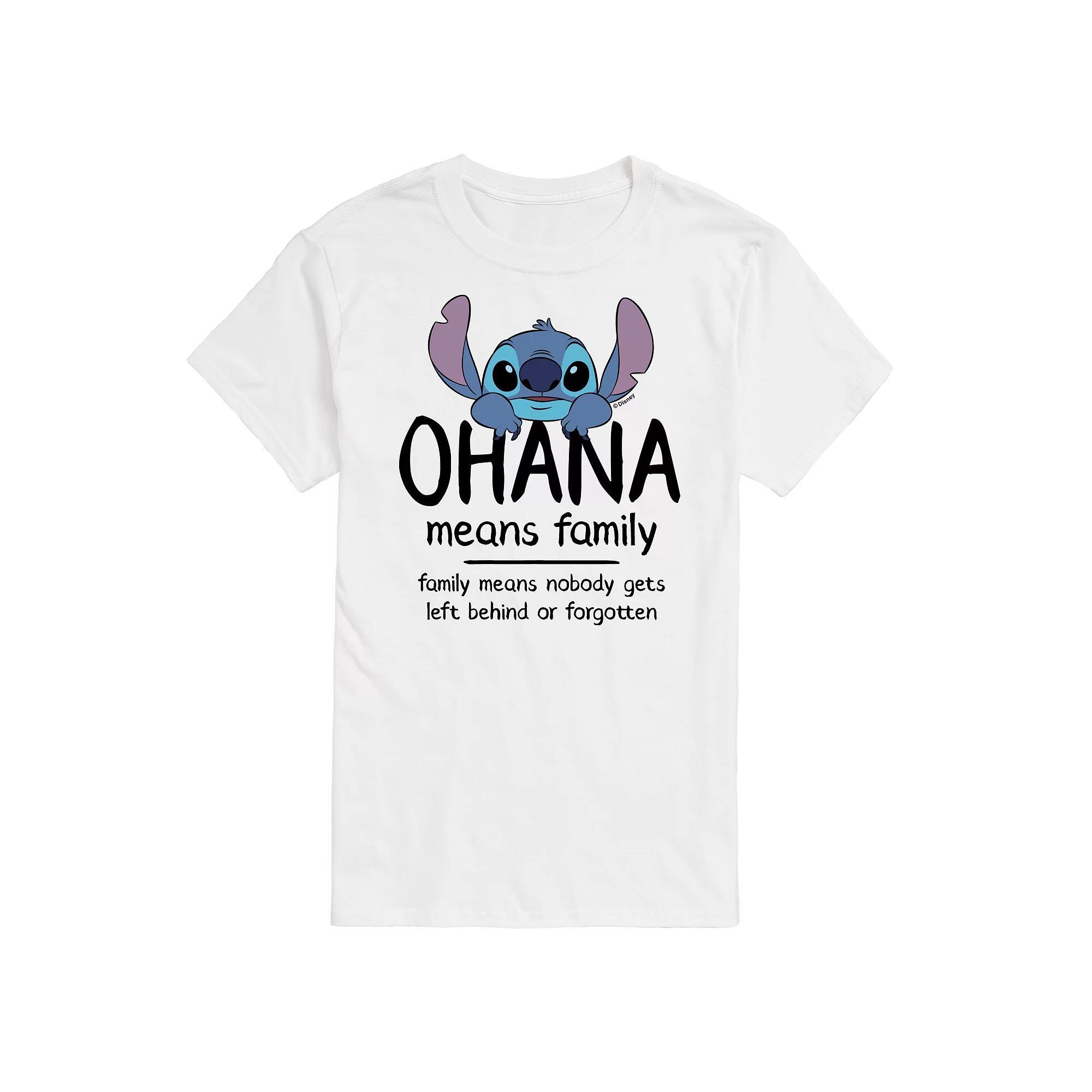 Disneys Lilo and Stitch Big & Tall Ohana Means Family Graphic Tee, Mens Product Image