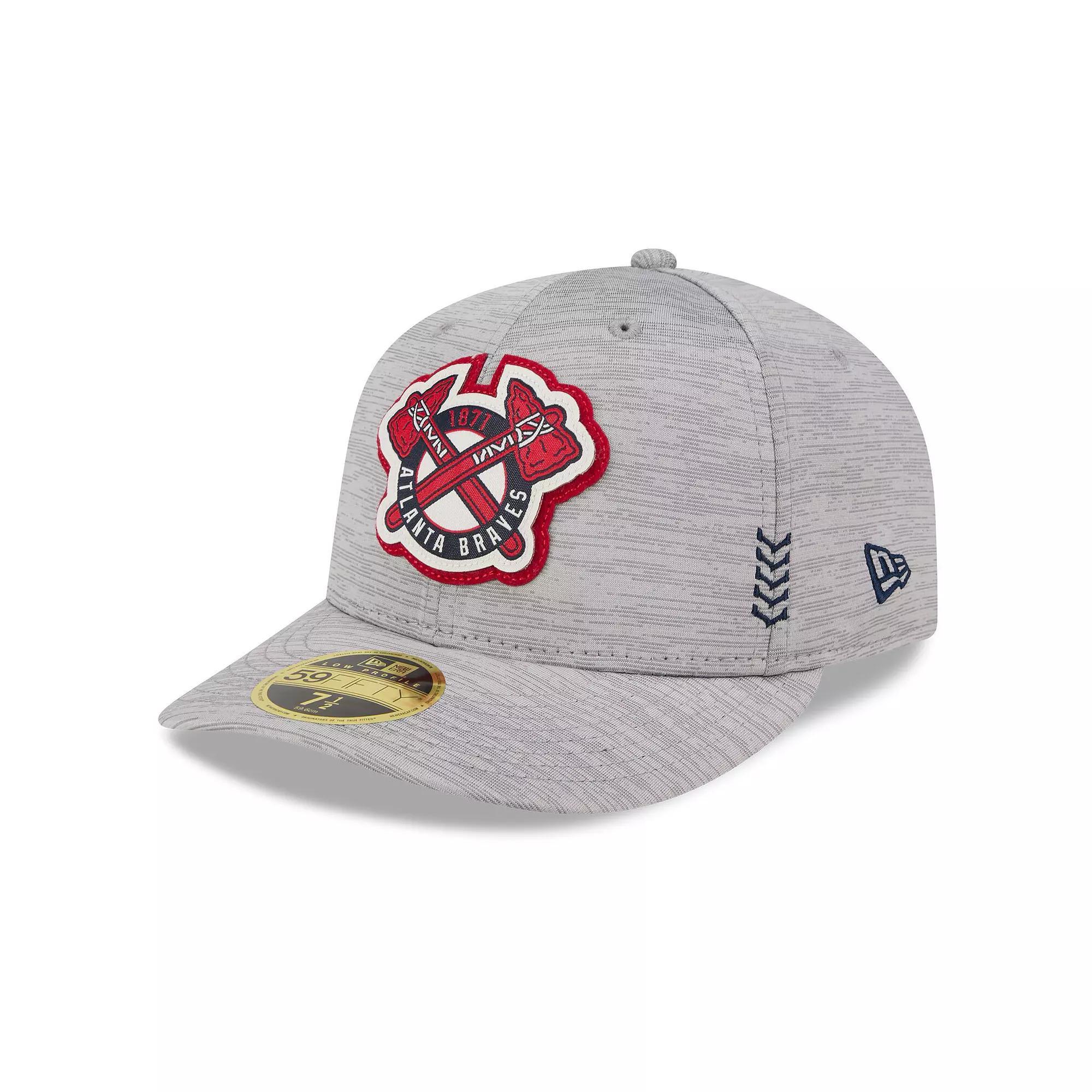 Men's New Era  Gray Atlanta Braves 2024 Clubhouse Low Profile 59FIFTY Fitted Hat, Size: 7 3/4, Grey Product Image