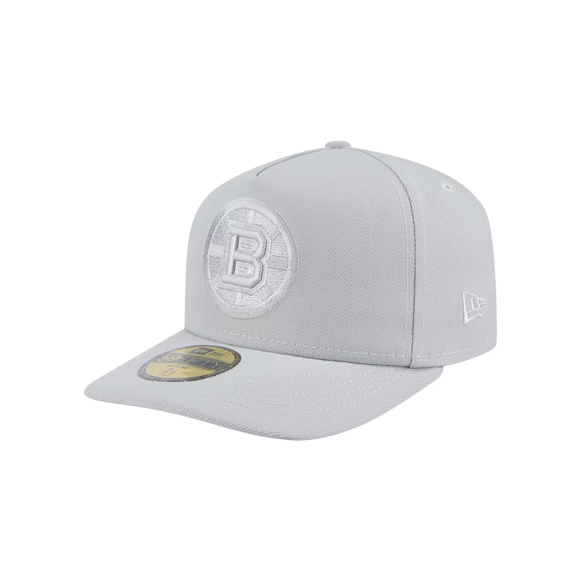 Men's New Era Gray Boston Bruins Color Pack A-Frame 59FIFTY Fitted Hat, Size: 7 3/4, Grey Product Image