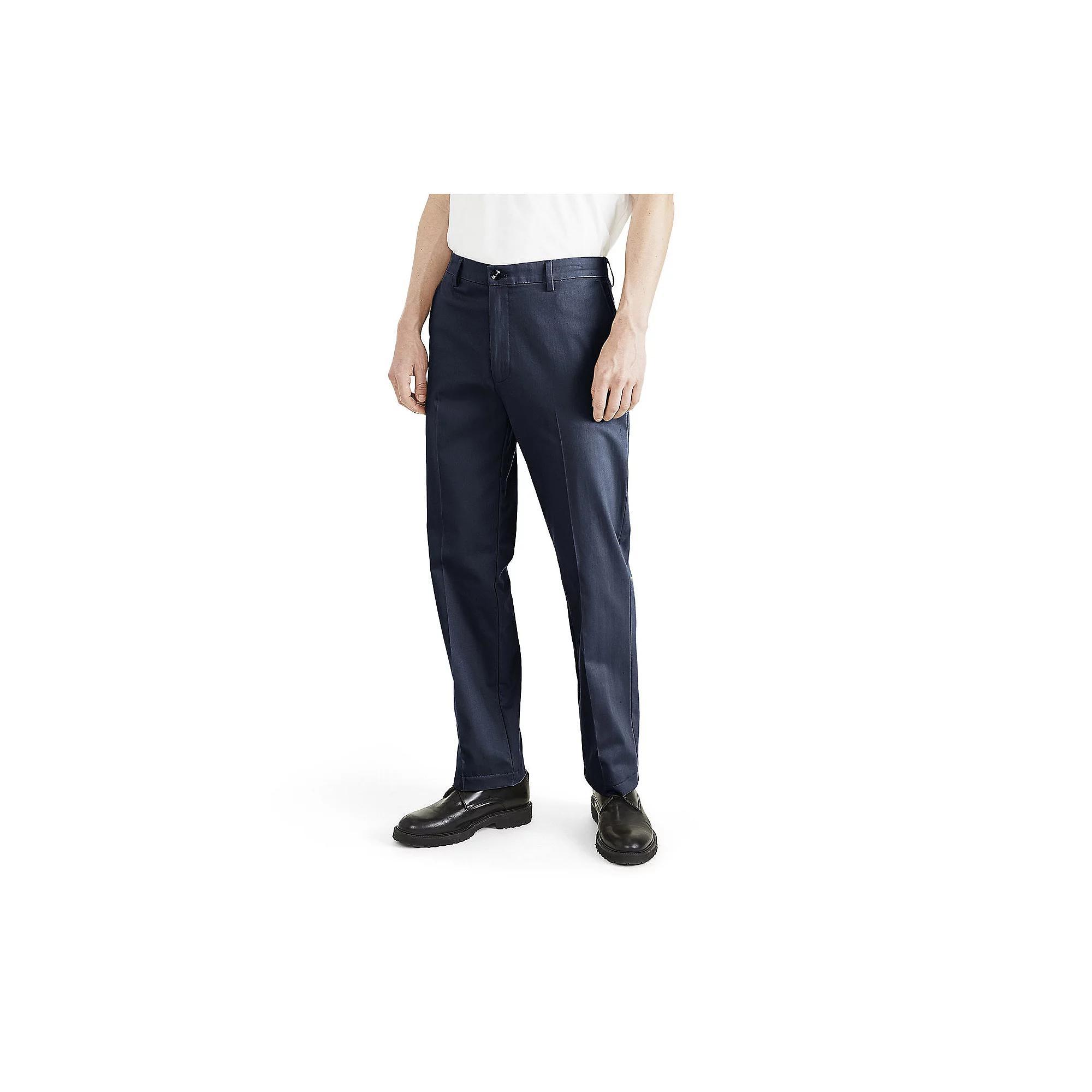 Big & Tall Dockers® Signature Iron Free Stain Defender Classic Fit Pants, Men's, Size: 48X30, Blue Blazer Product Image