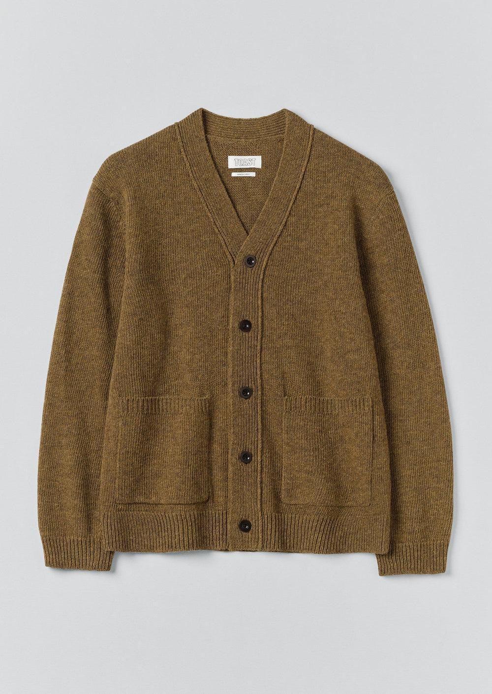 Melange Wool Cardigan | Dijon Product Image