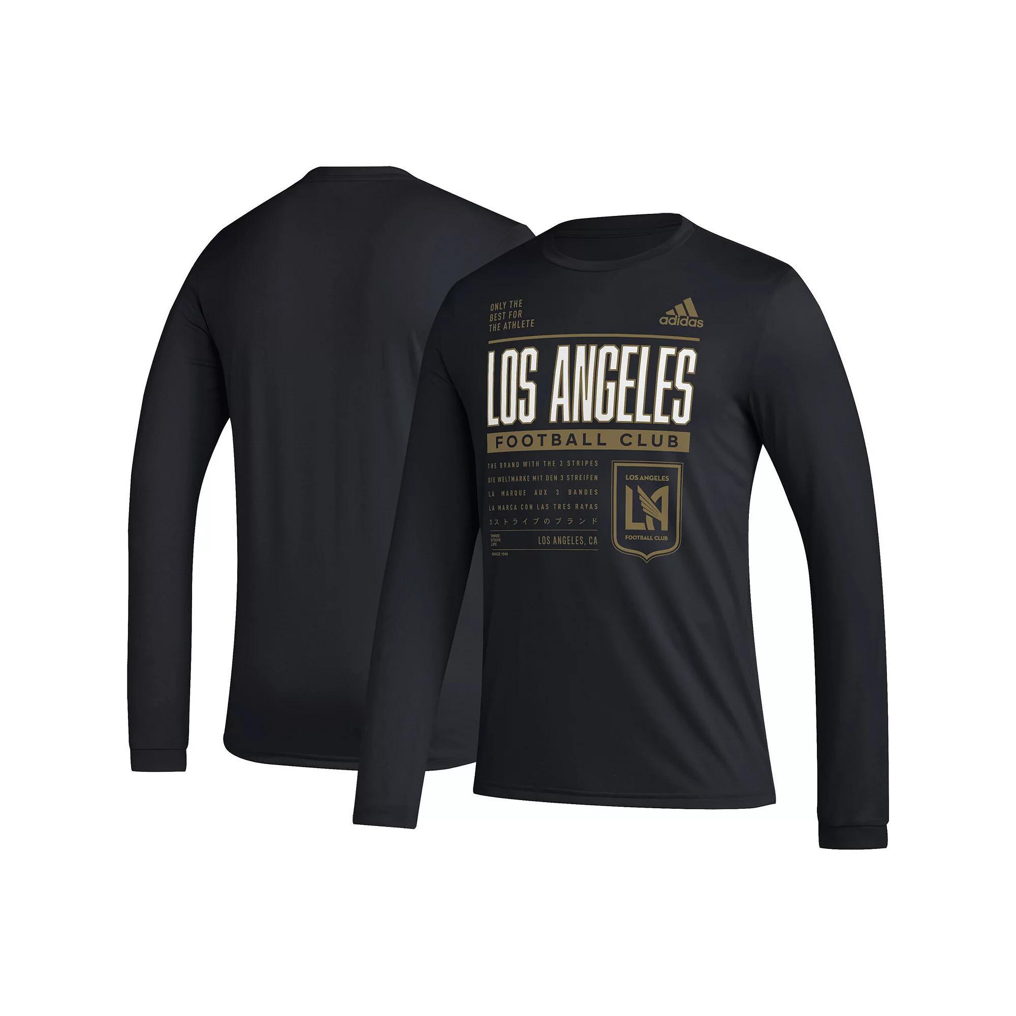 Mens adidas Black LAFC Club DNA Long Sleeve T-Shirt Product Image