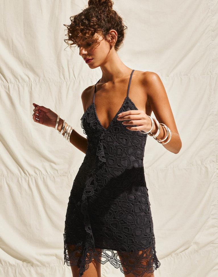 Eyelet Tisa Mini Dress - Graffiti Product Image