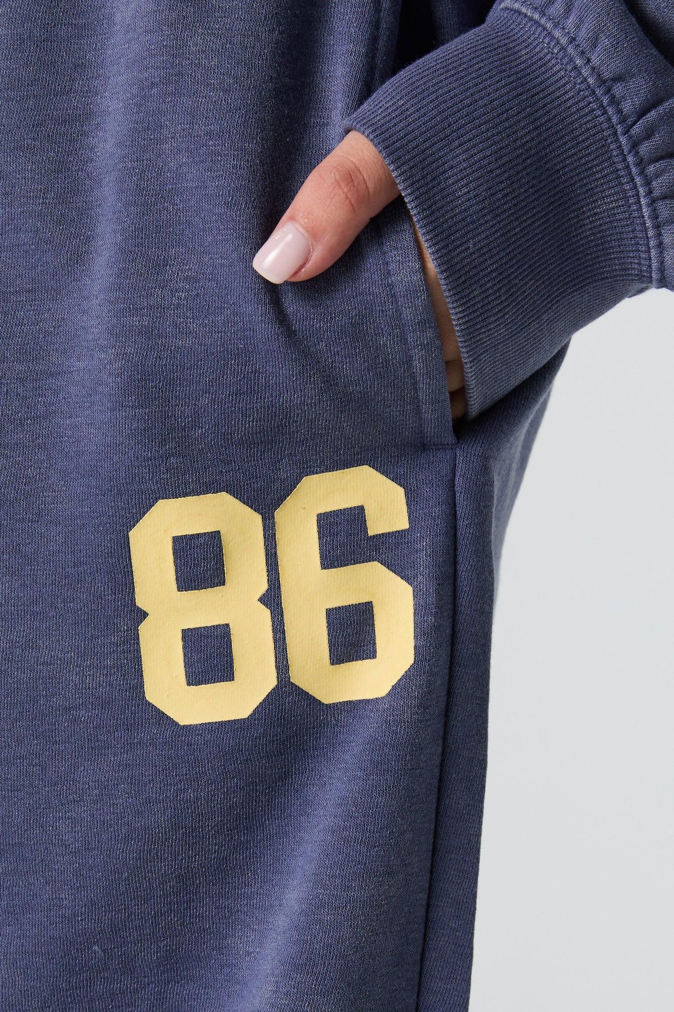 Graphic Washed Wide Leg Fleece Sweatpant Female Product Image