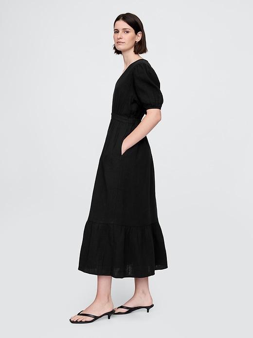 Crinkle Gauze Open-Back Midi Dress Product Image