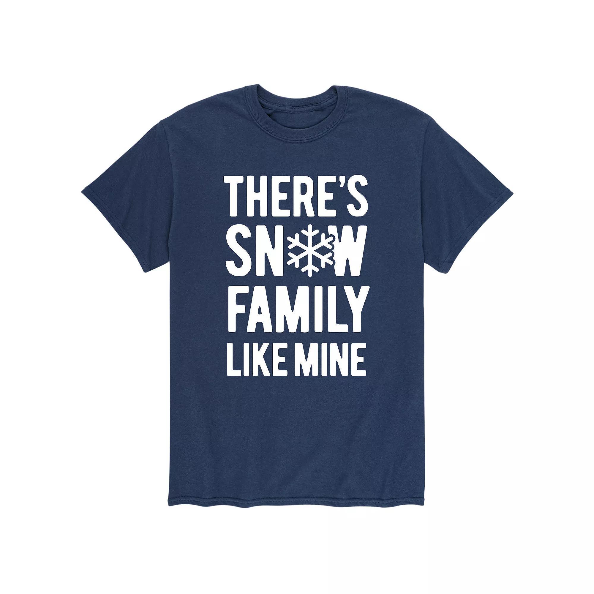 Mens Theres Snow Family Like Mine Tee Heather Grey Product Image