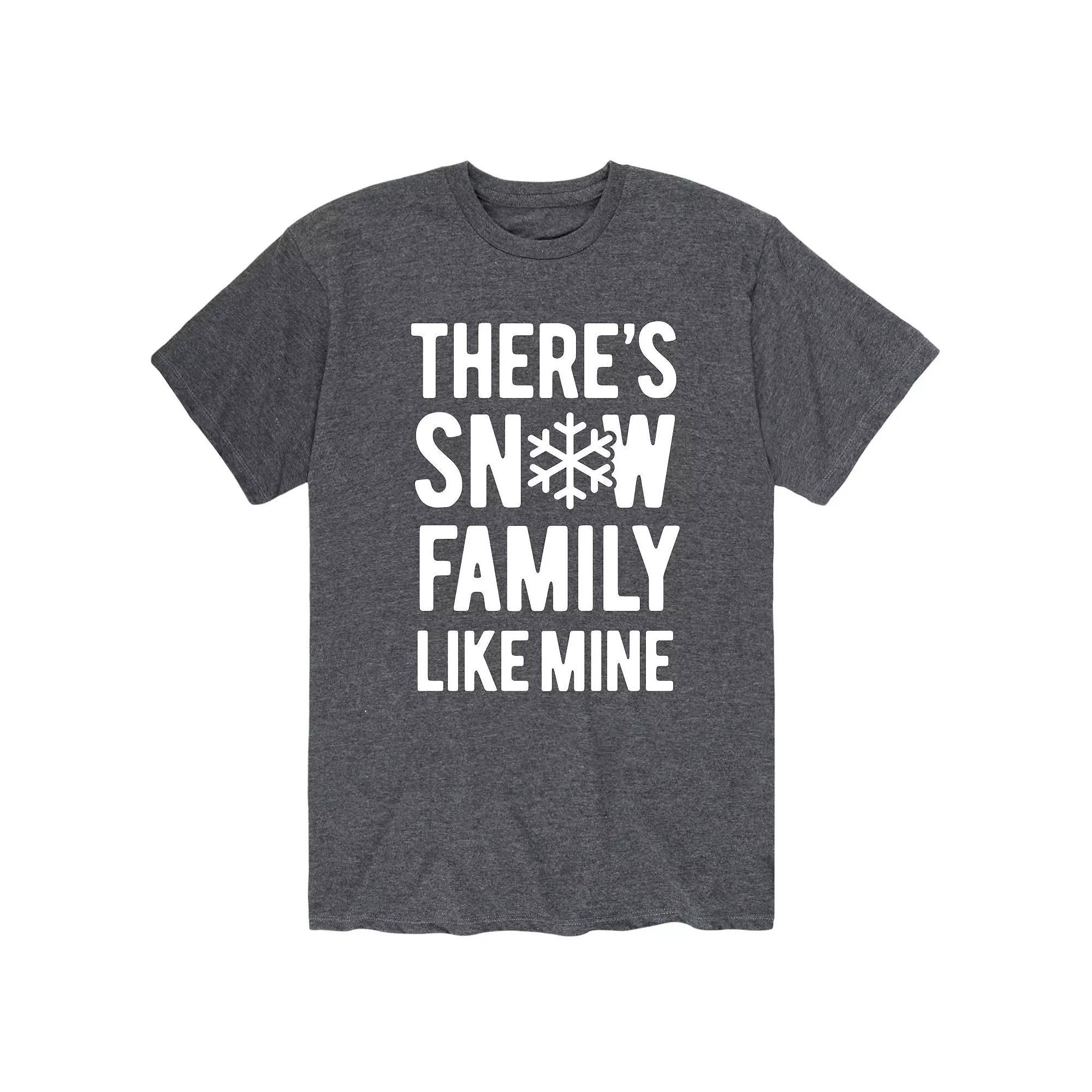 Mens Theres Snow Family Like Mine Tee Heather Grey Product Image