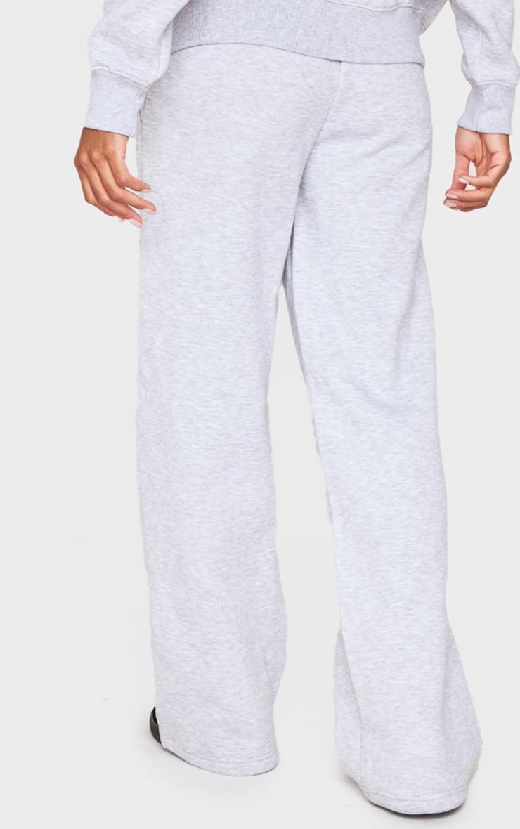 Ash Grey Straight Leg Seam Detail Sweatpants Product Image
