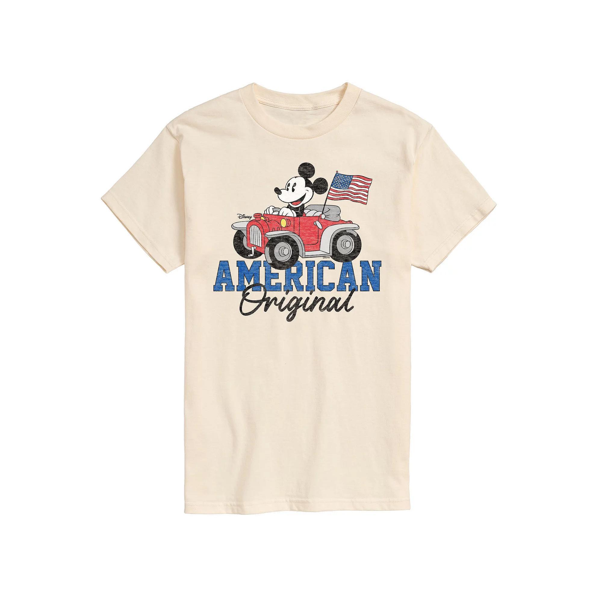 Disney's Mickey Mouse Men's American Original Graphic Tee, Size: XL, Yellow Product Image