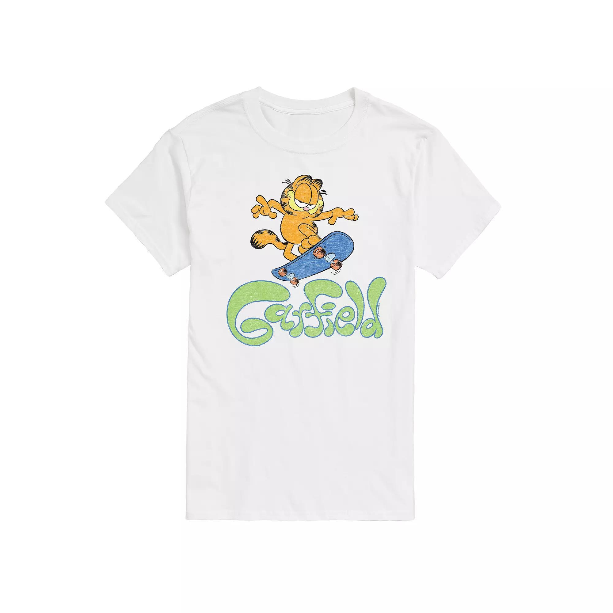 Mens Garfield Skater Logo Graphic Tee Product Image