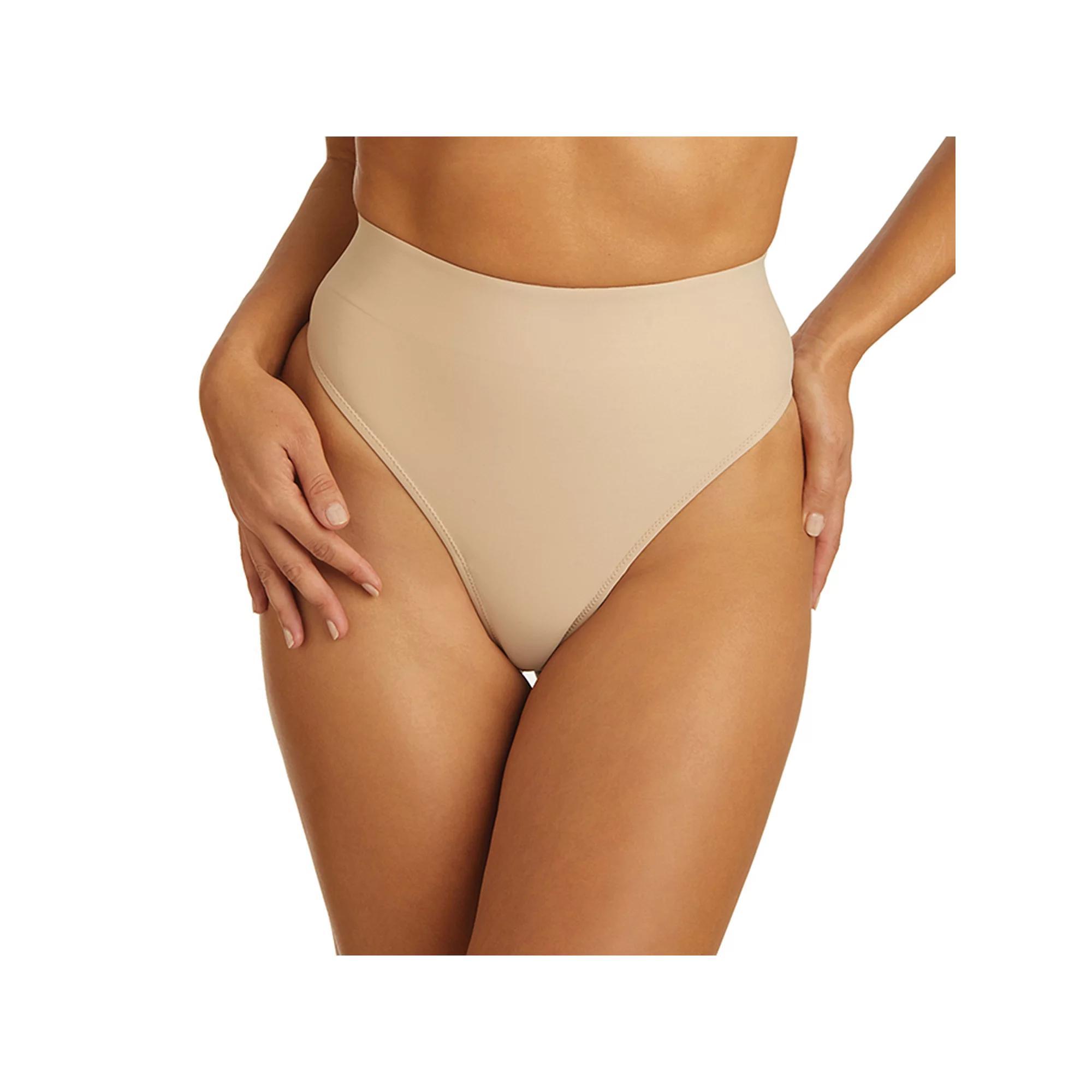 Women's Naomi & Nicole® Firm Control Shapewear Sleek Solutions Waistline Thong 7499, Size: XL, Warm Beige Product Image