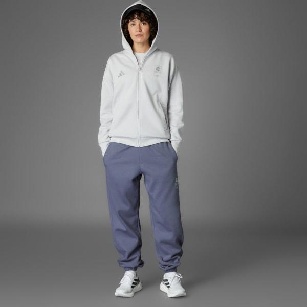 adidas Boston Marathon SS25 Full-Zip Hoodie Dash Grey S Womens Product Image
