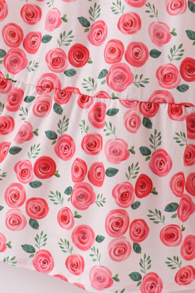 Bow applique print mom&me dress Product Image