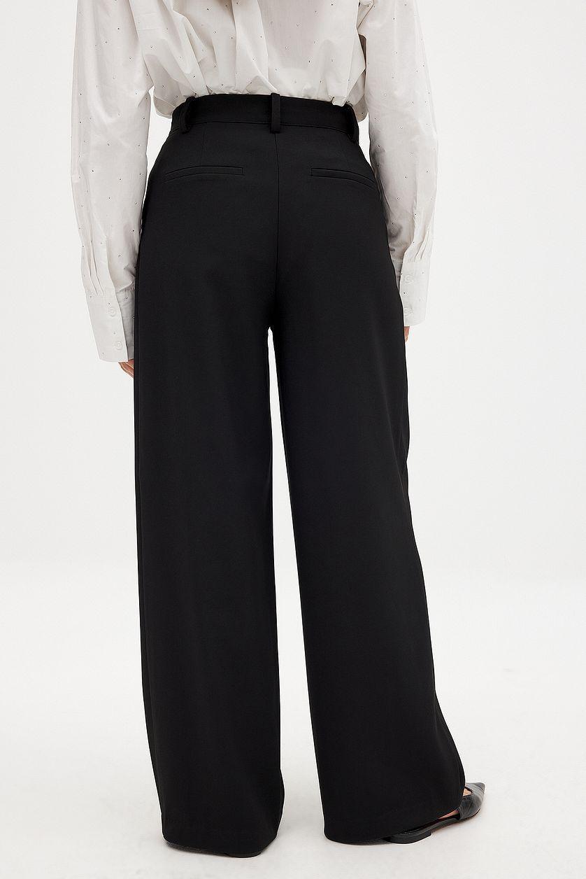 Wide Leg High Waist Suit Pants Product Image