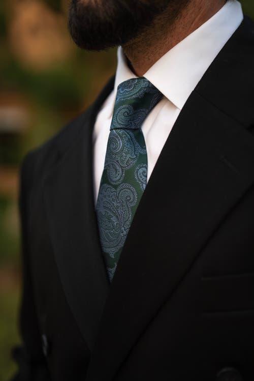 Elizabetta Cortina - Silk Jacquard Tie for Men in Bottle Green at Nordstrom Product Image