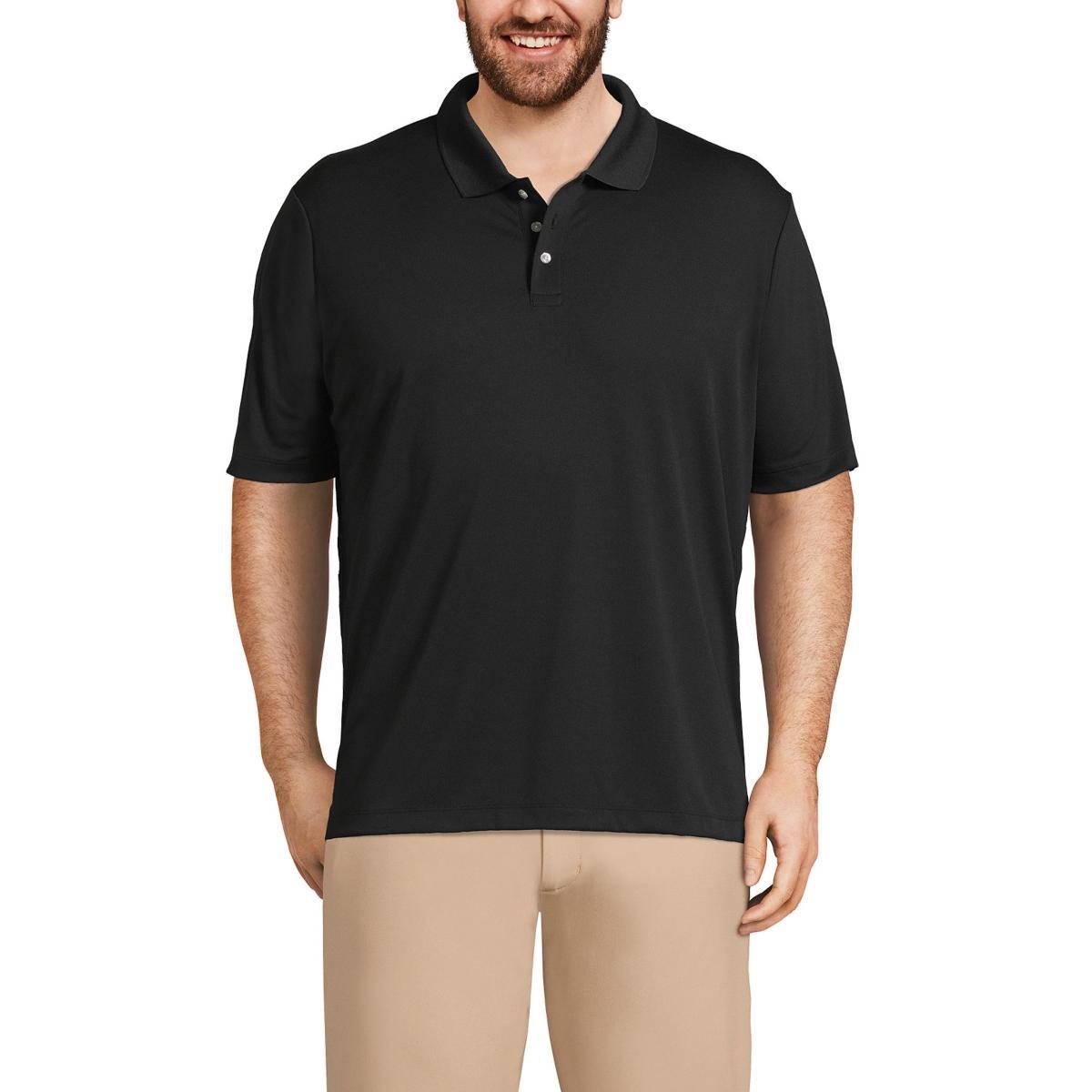 Men's Tall Lands' End School Uniform Solid Active Polo, Size: Large Tall, Harbor Gray Product Image