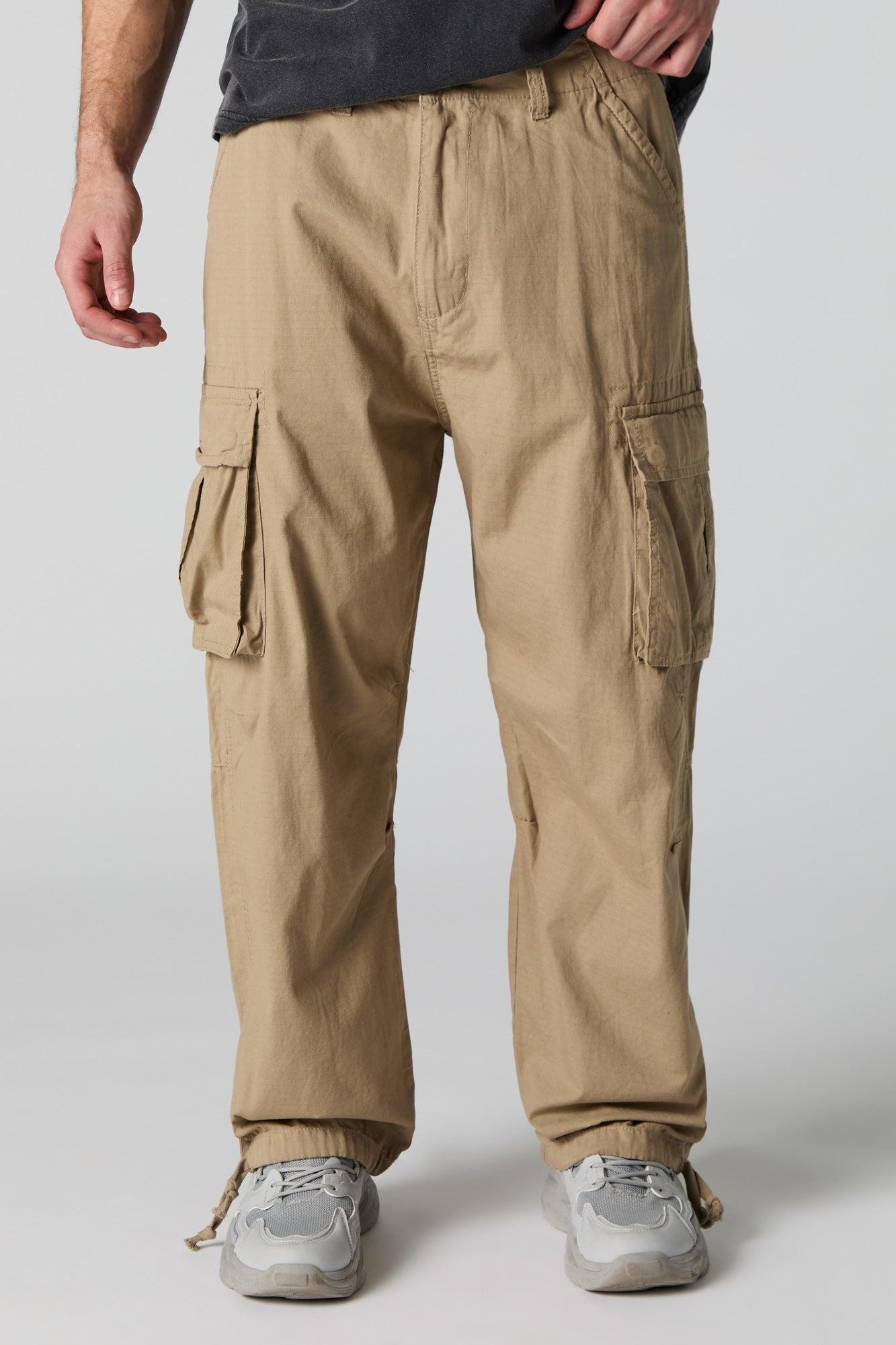 Drawstring Hem Baggy Cargo Pant Male Product Image