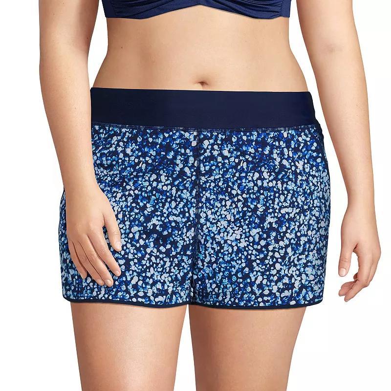Women's Lands' End 3" Quick Dry Swim Shorts With Panty, Size: 4, Black Product Image