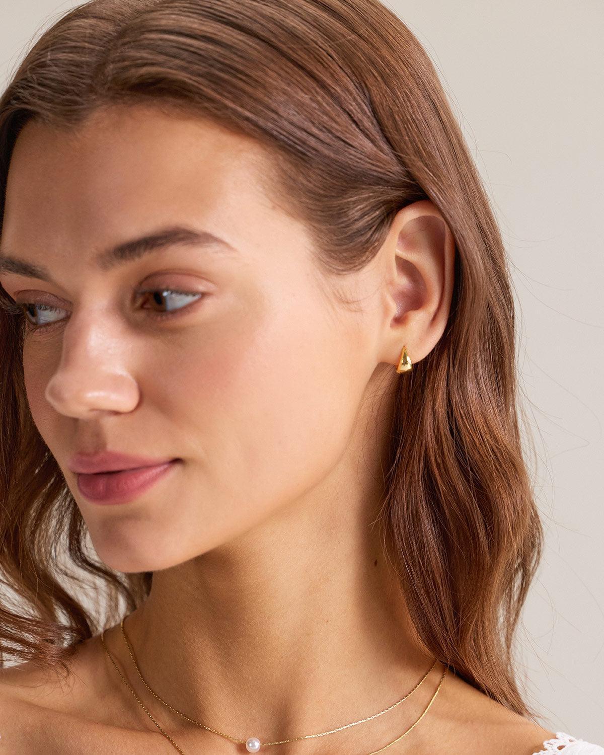 Metal Droplet Earrings Product Image