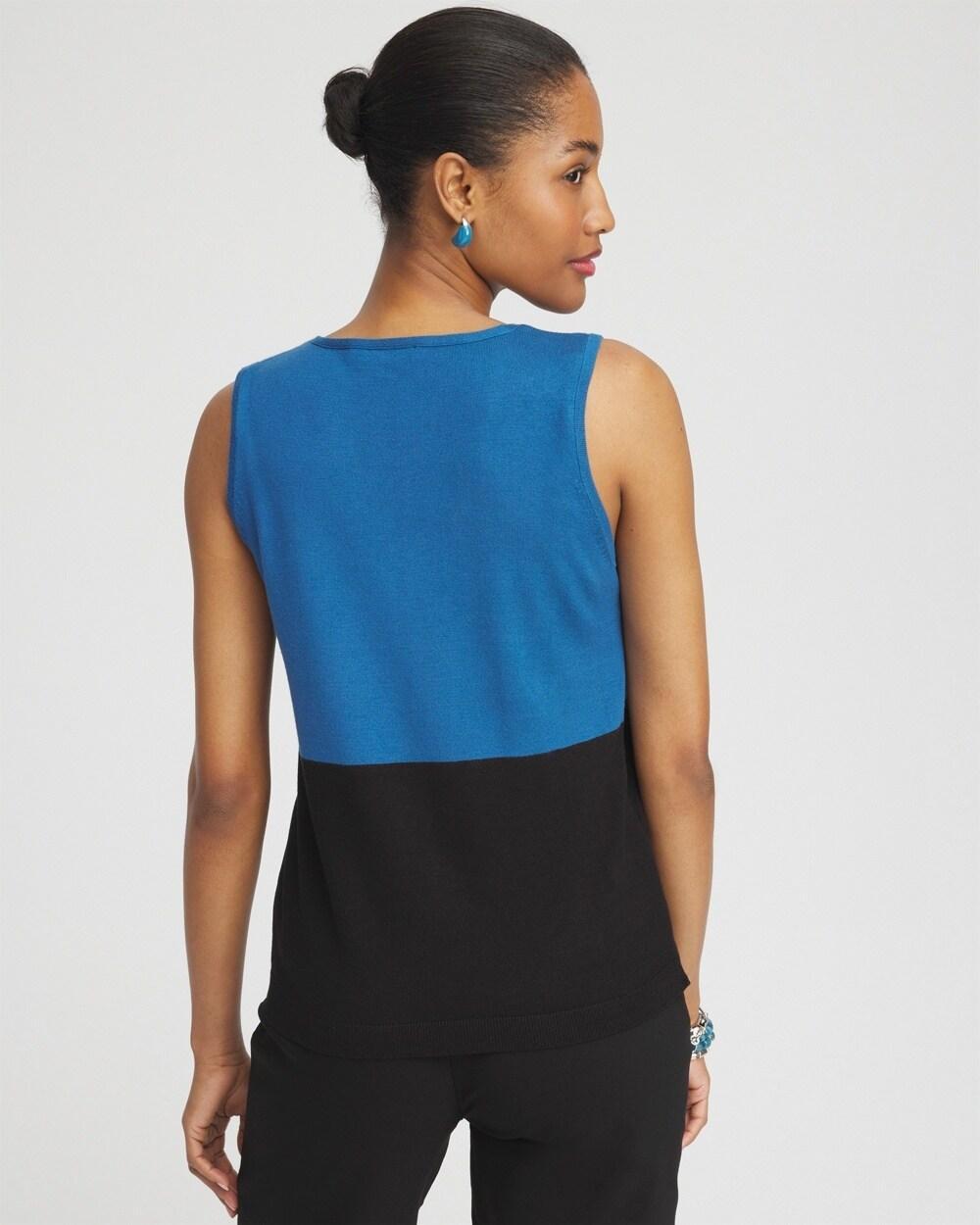 Colorblock V-neck Sweater Tank Product Image