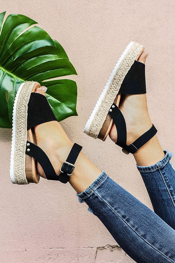 The Brighton Espadrille in Black Product Image