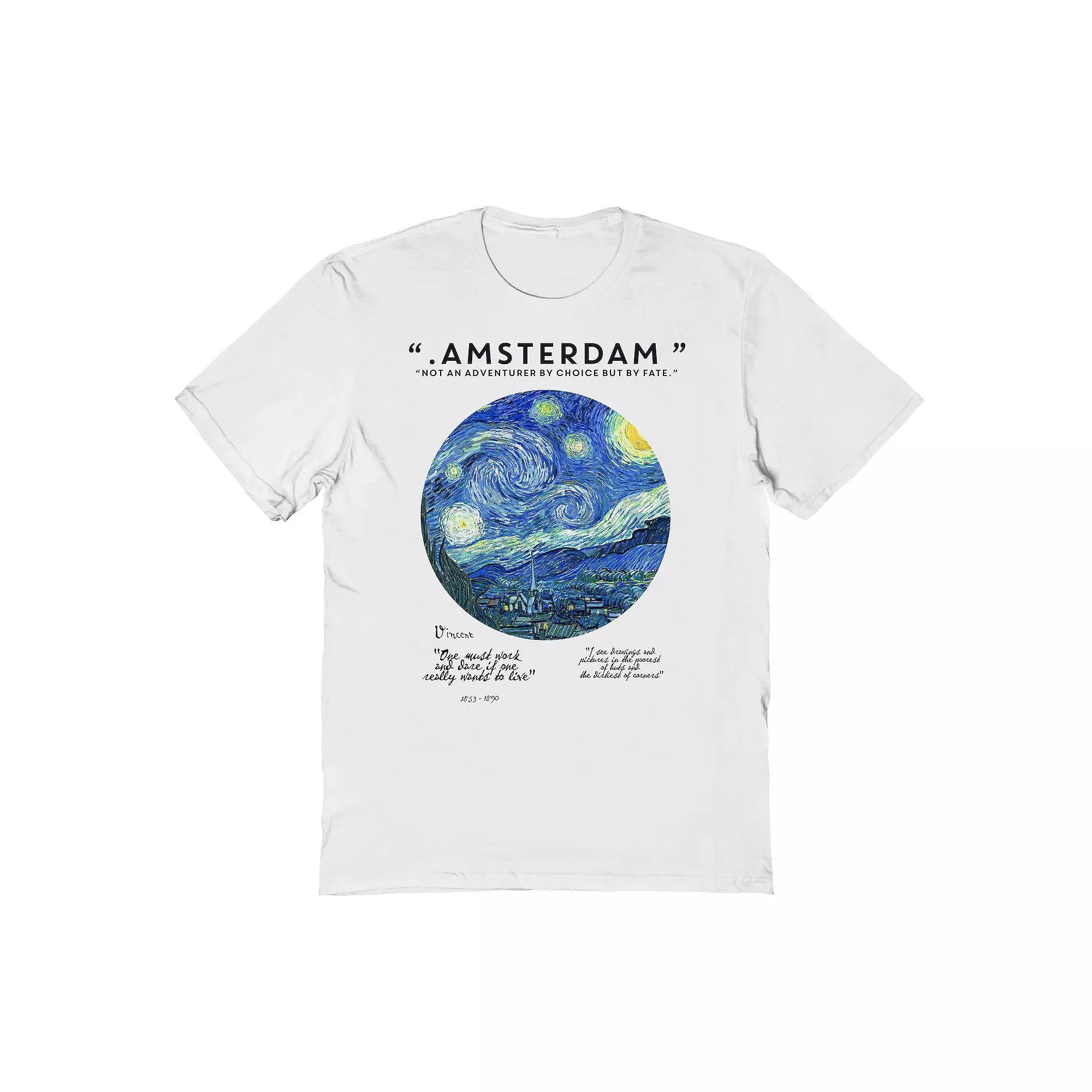 Men's apoh - Van Gogh Amsterdam Graphic Tee, Size: Small, White Product Image