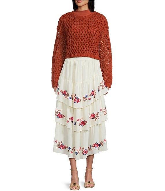 C&V Chelsea & Violet Open Knit Sweater Product Image