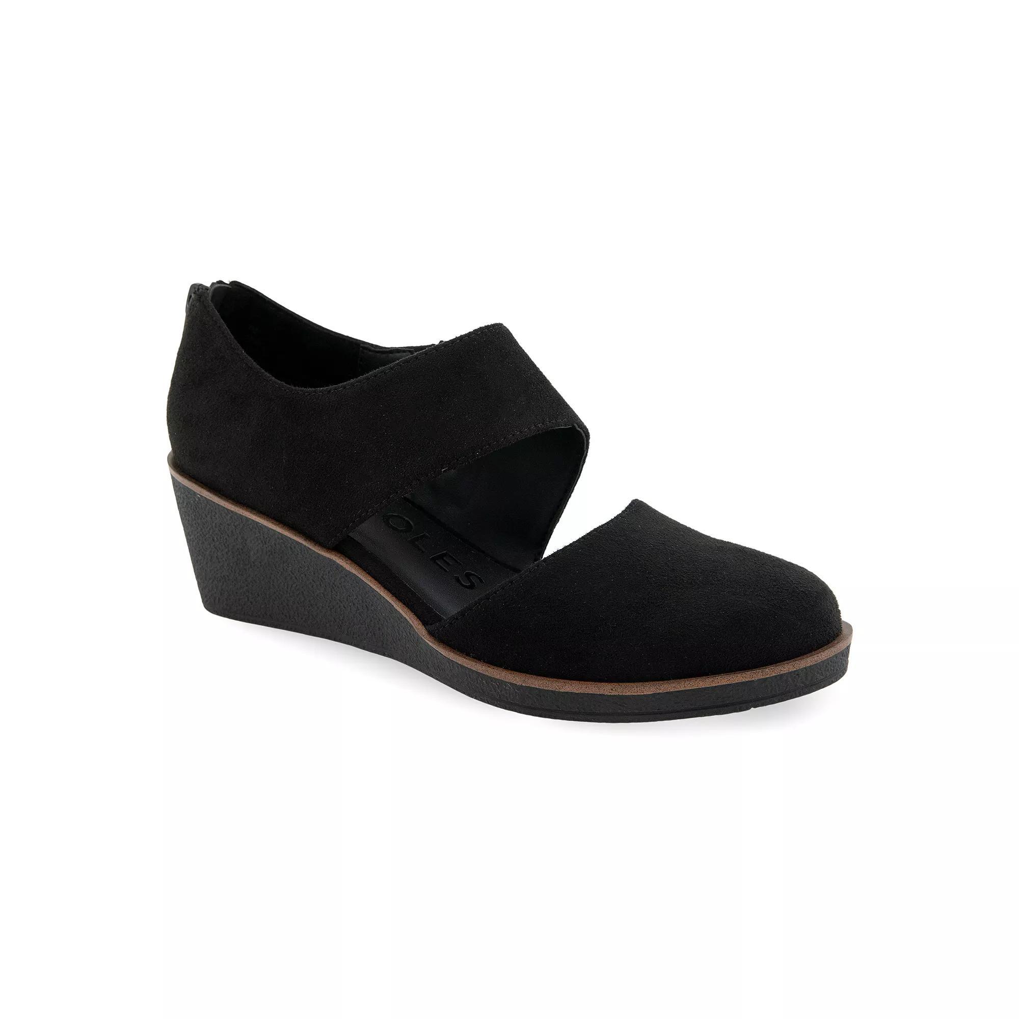 Aerosoles Beki Women's Wedge Pumps, Size: 6.5, Black Faux Suede Product Image