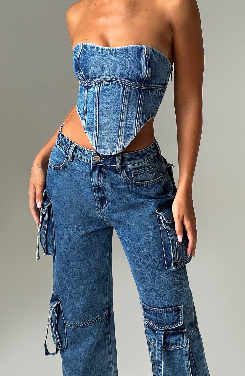 Yasie Corset - Dark Wash Product Image