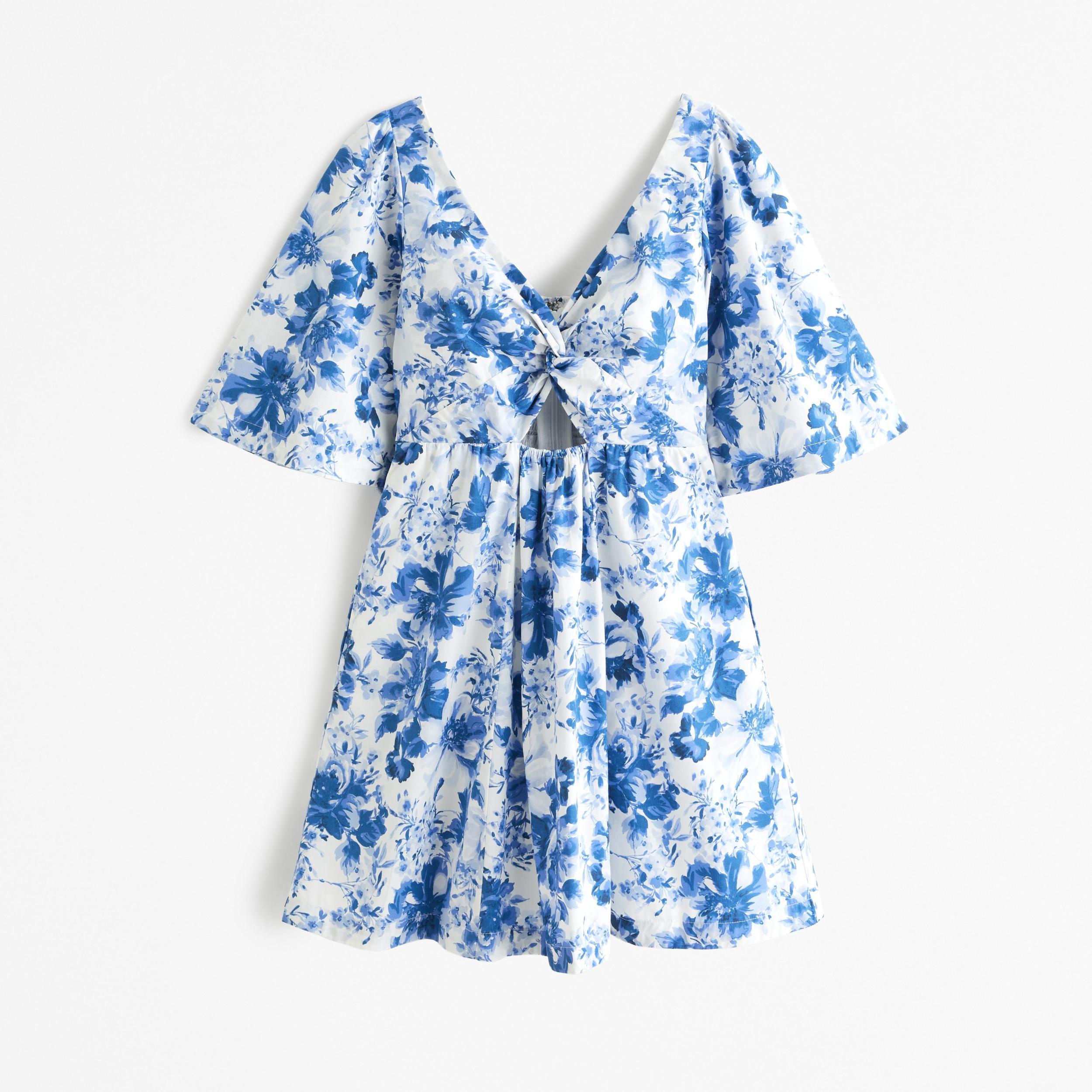 Cutout Poplin Mini Dress Product Image