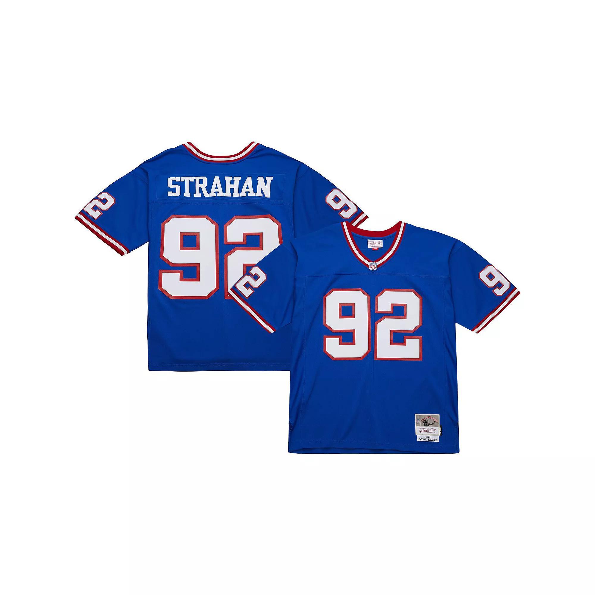 Men's Mitchell & Ness Michael Strahan Royal New York Giants Big & Tall 1993 Retired Player Replica Jersey, Size: 3XLT, Blue Product Image