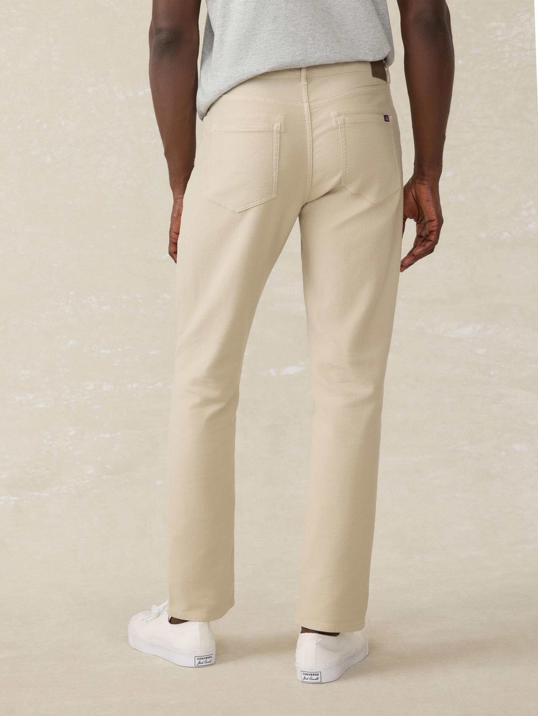 Stretch Terry 5-Pocket Athletic Fit Pant - Stone Male Product Image