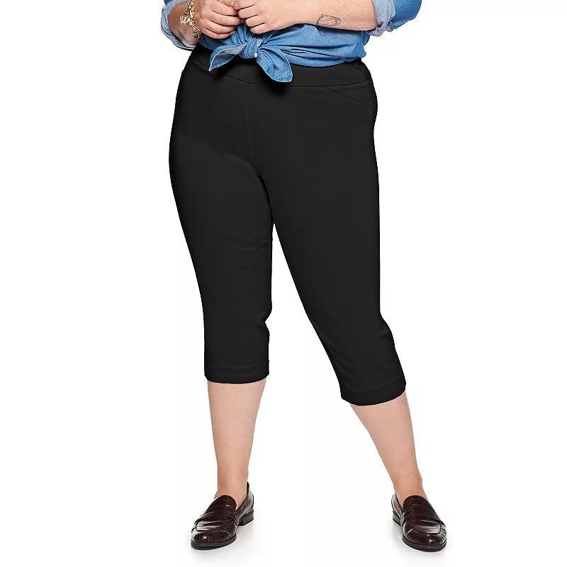 Plus Size Croft & Barrow® Effortless Stretch Capri Pants, Women's, Size: 24 W, Black Product Image