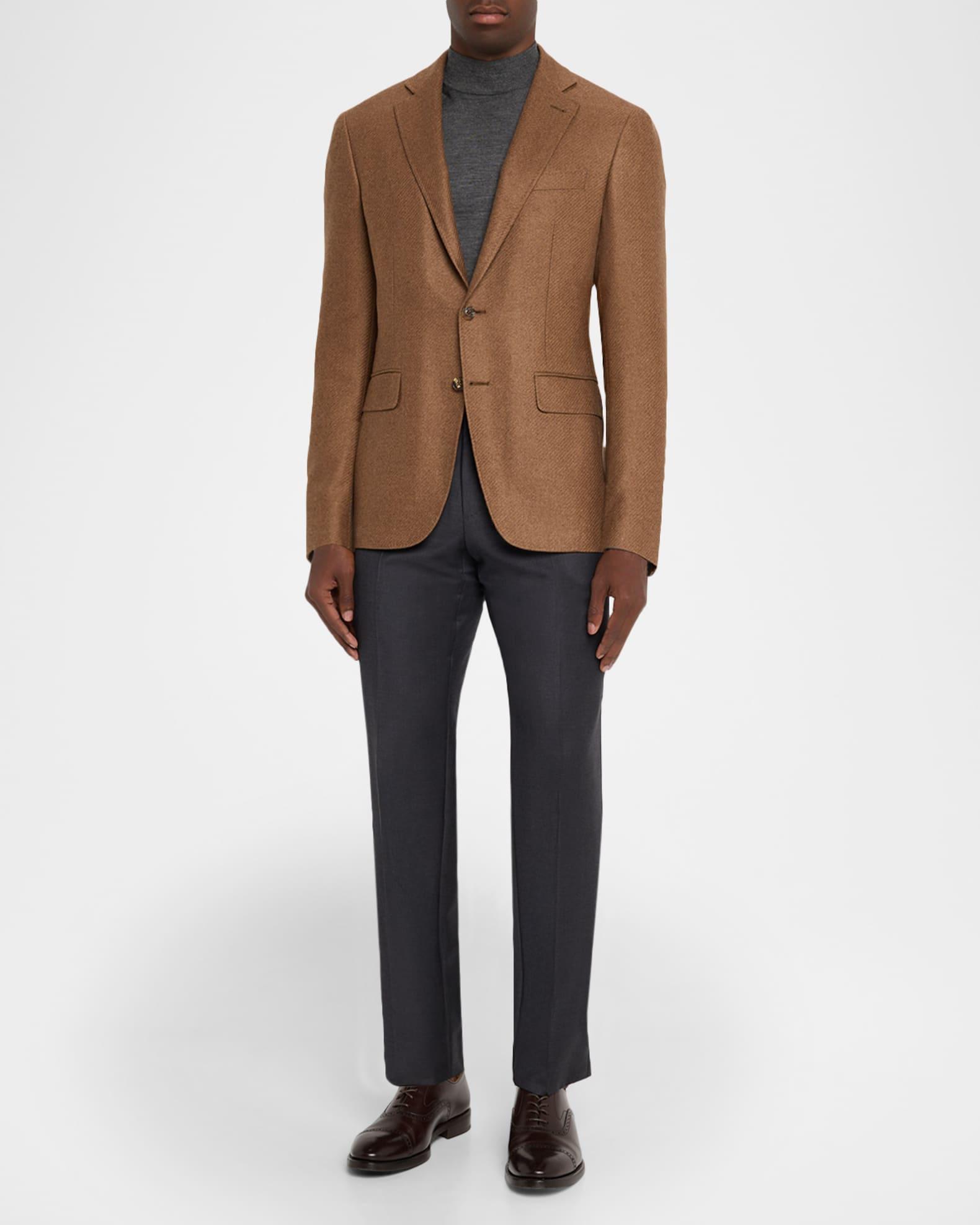 Men's Cashmere and Silk Notch Lapel Blazer Product Image