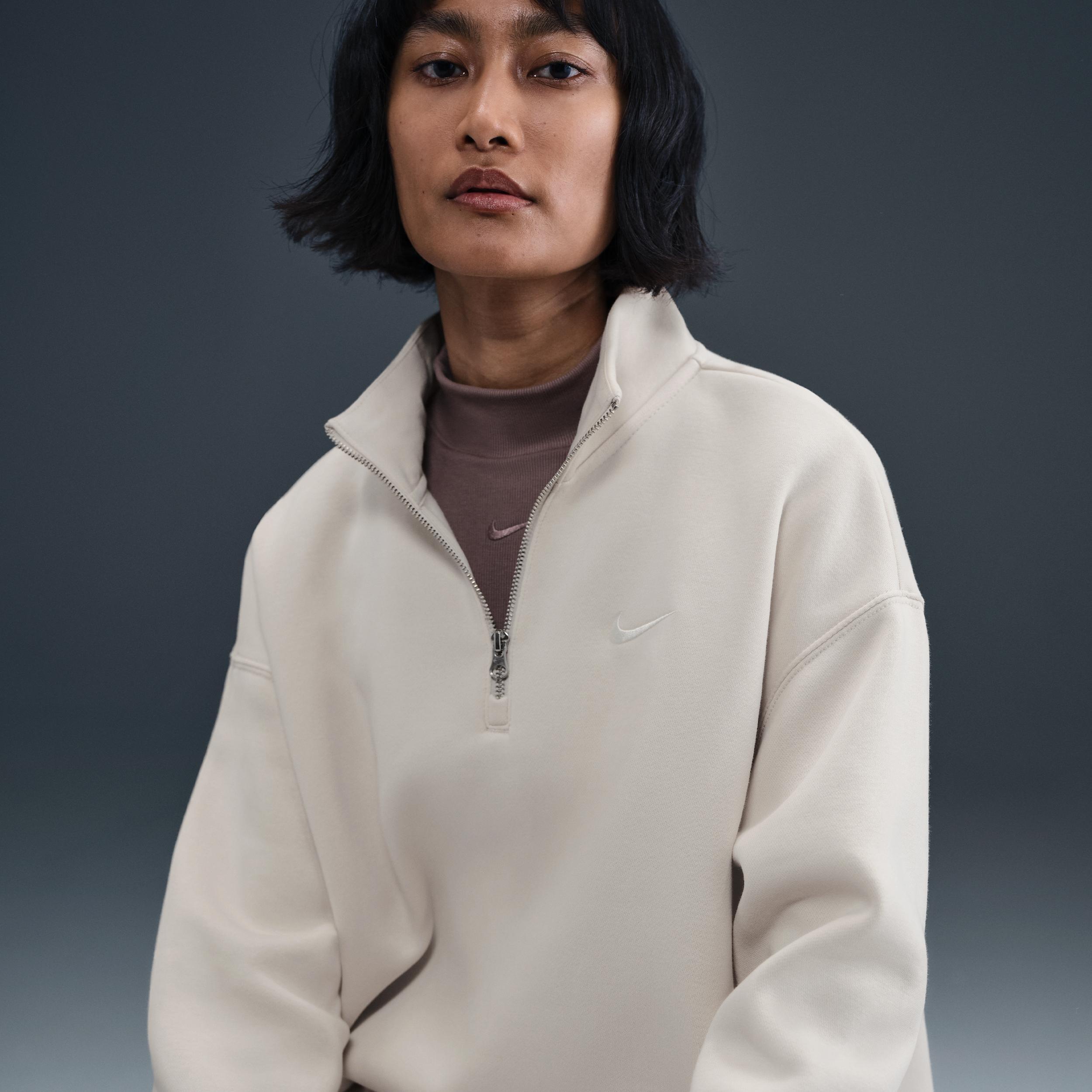 Women's Nike Sportswear Phoenix Fleece Oversized 1/4-Zip Long Sweatshirt Product Image
