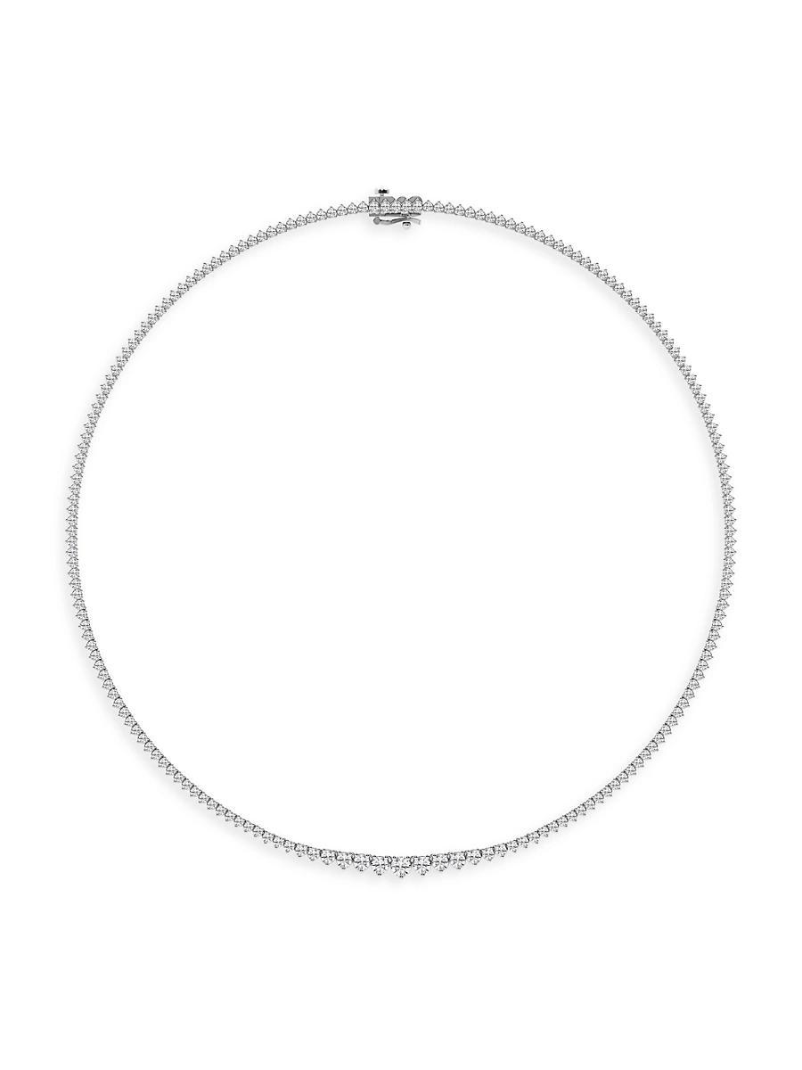 Womens Platinum & Graduated Round Lab-Grown Diamond Tennis Necklace/5.00-20.00 TCW Product Image