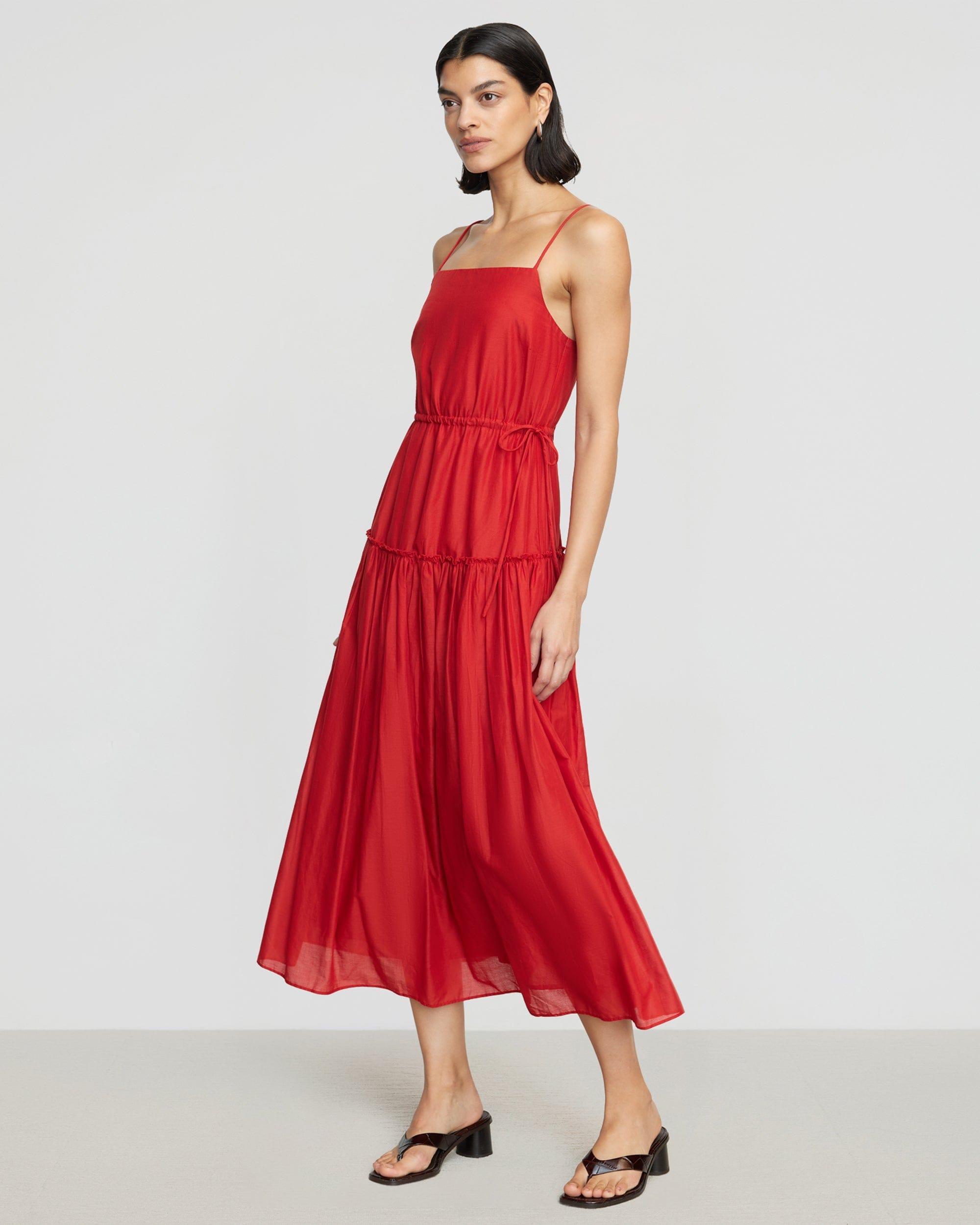 Dalia Tie-Waist Tiered Dress Product Image