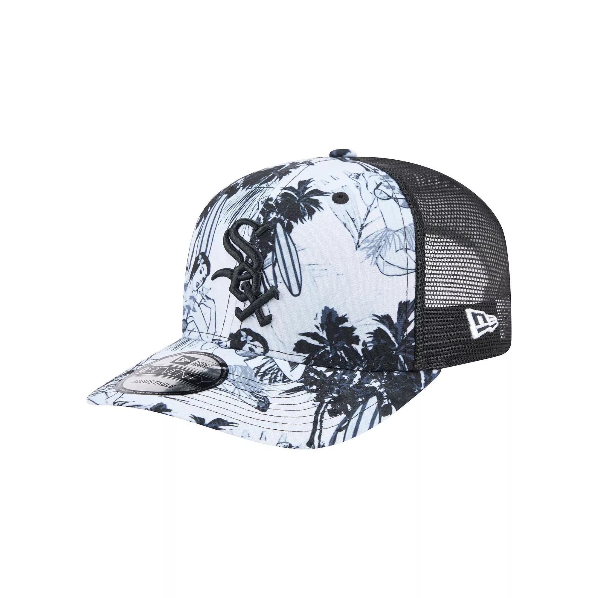 Men's New Era Black Chicago White Sox Hula Trucker 9SEVENTY Adjustable Hat Product Image