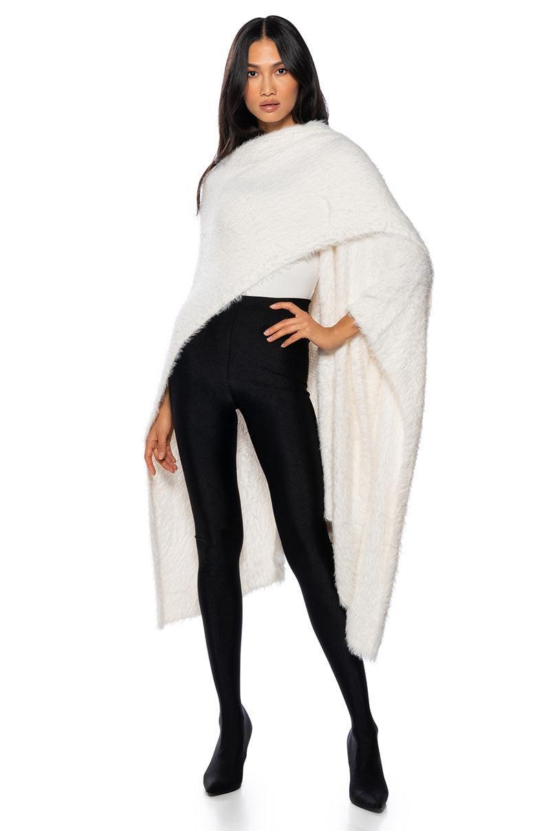 COZY TAPE KNIT PONCHO Product Image