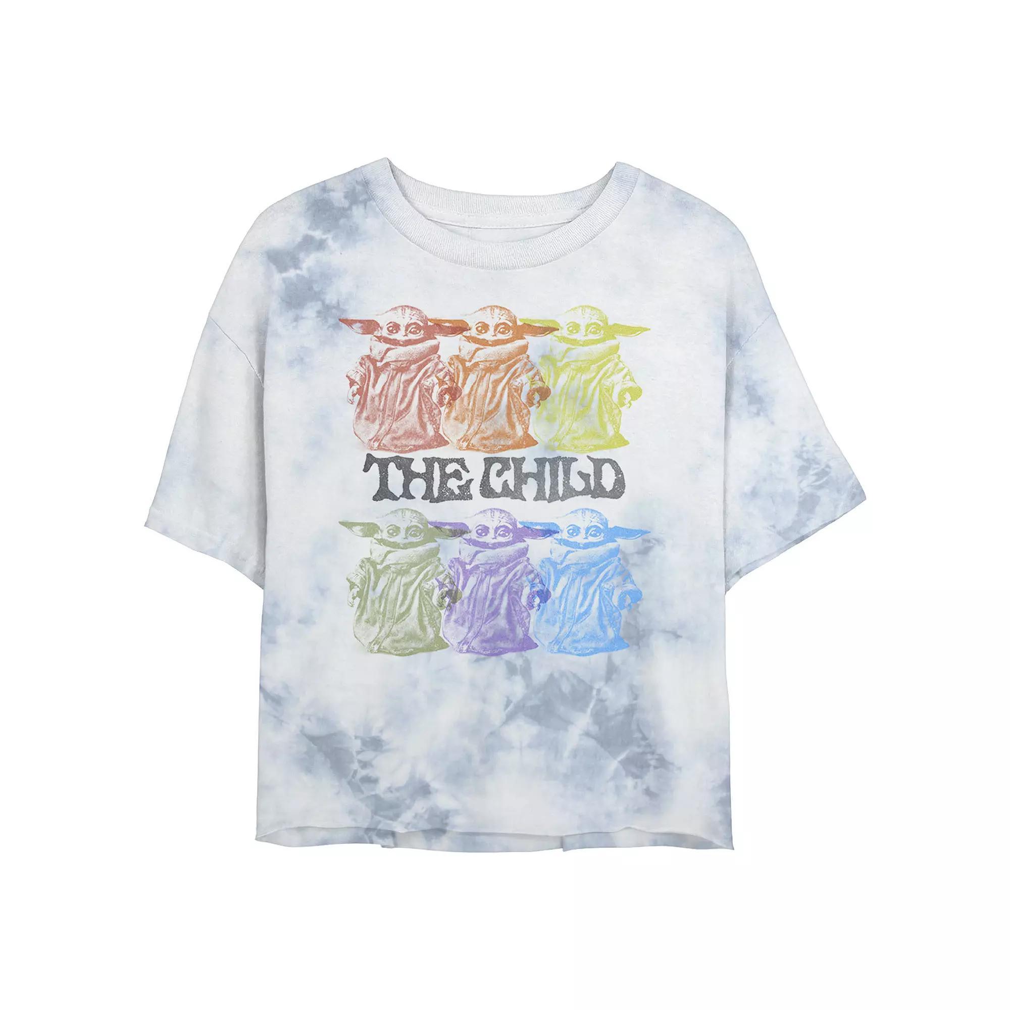 Juniors Star Wars: The Mandalorian Vintage Innocence Wash Crop Tee, Womens Product Image