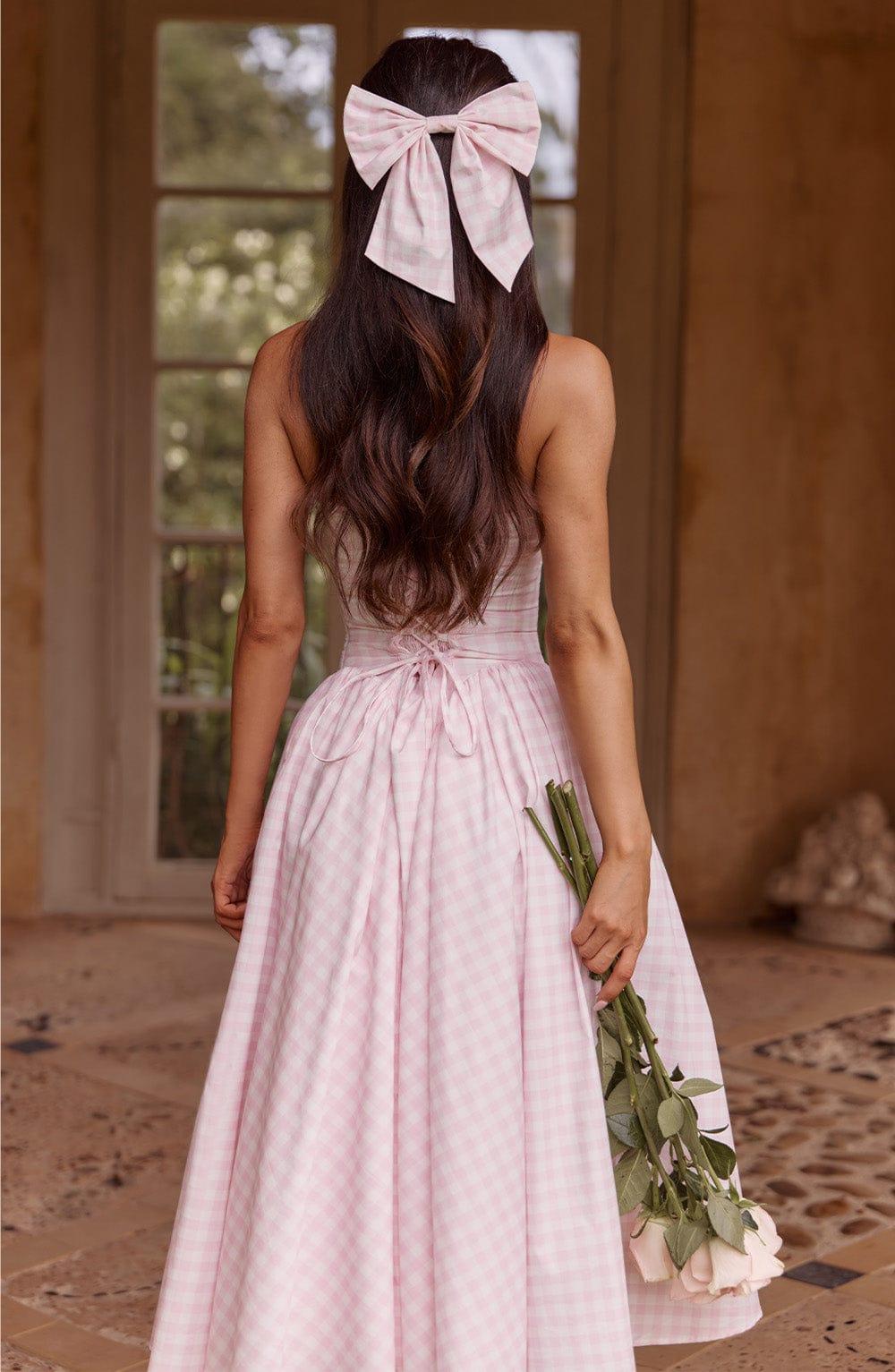 Mitzi Bow - Blush Gingham Product Image
