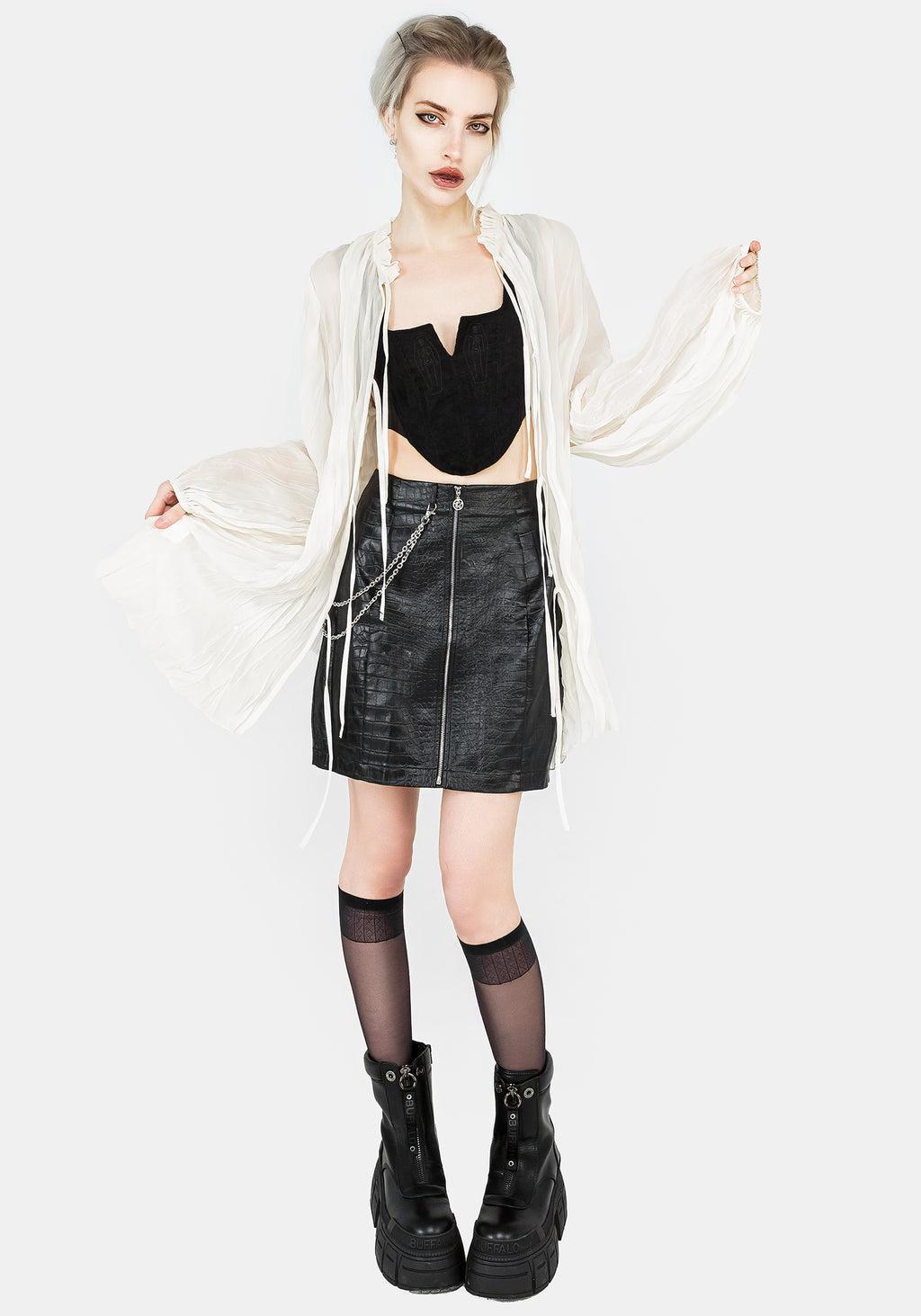 Villain Textured Blouse - White Product Image