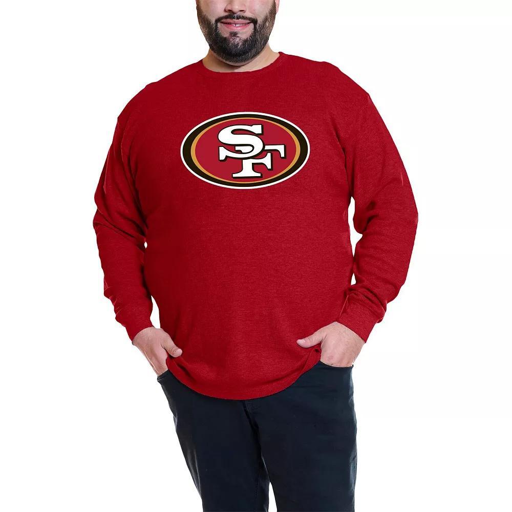 Men's Fanatics Christian McCaffrey Scarlet San Francisco 49ers Big & Tall Thermal Waffle Long Sleeve T-Shirt, Size: 3XB, Red Product Image