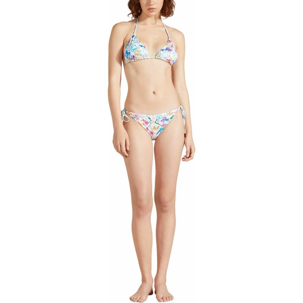 Vilebrequin Women's Happy Flowers Mini Brief Bikini Bottom in Blanc at Nordstrom, Size Small Product Image