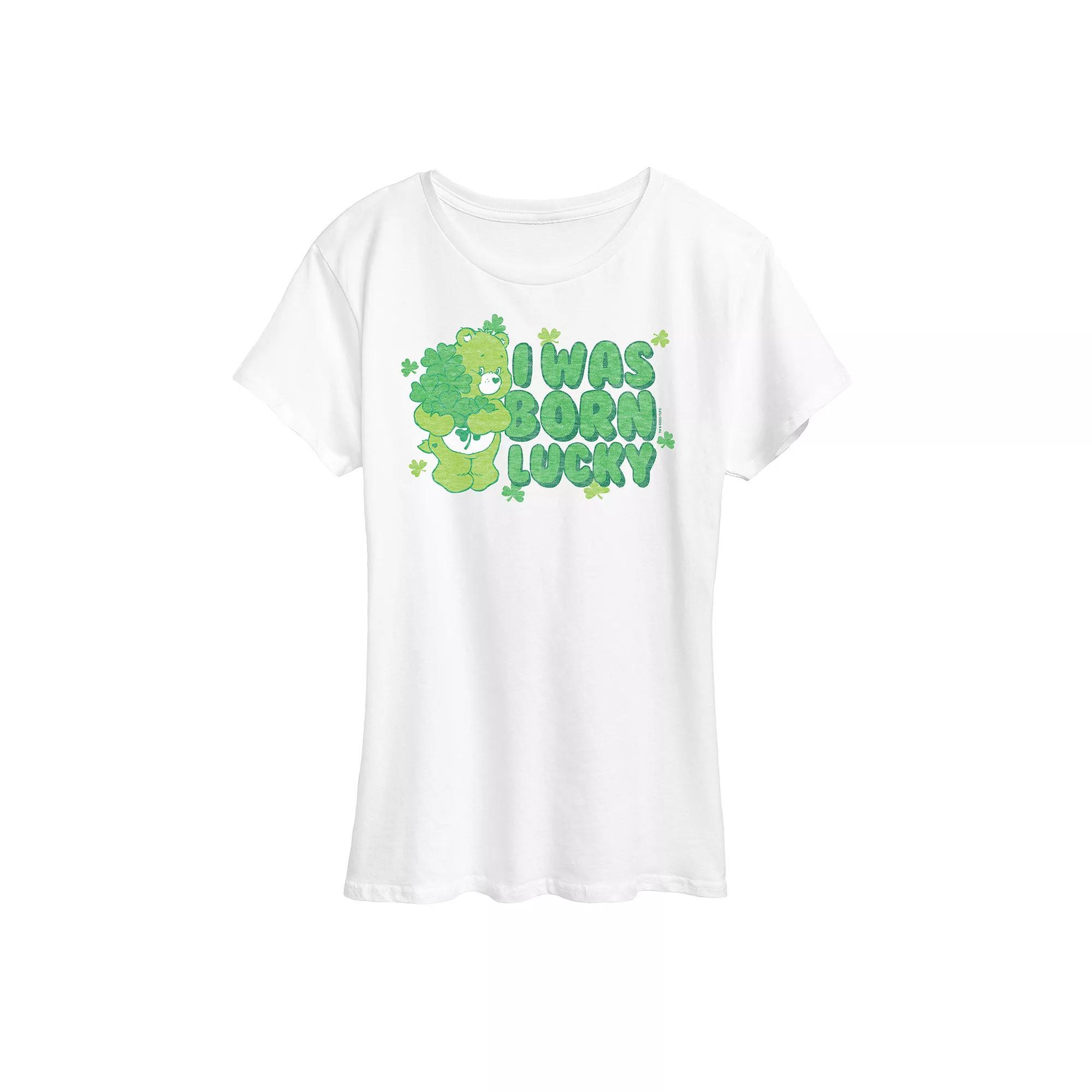 Womens Care Bears Born Lucky Graphic Tee Product Image