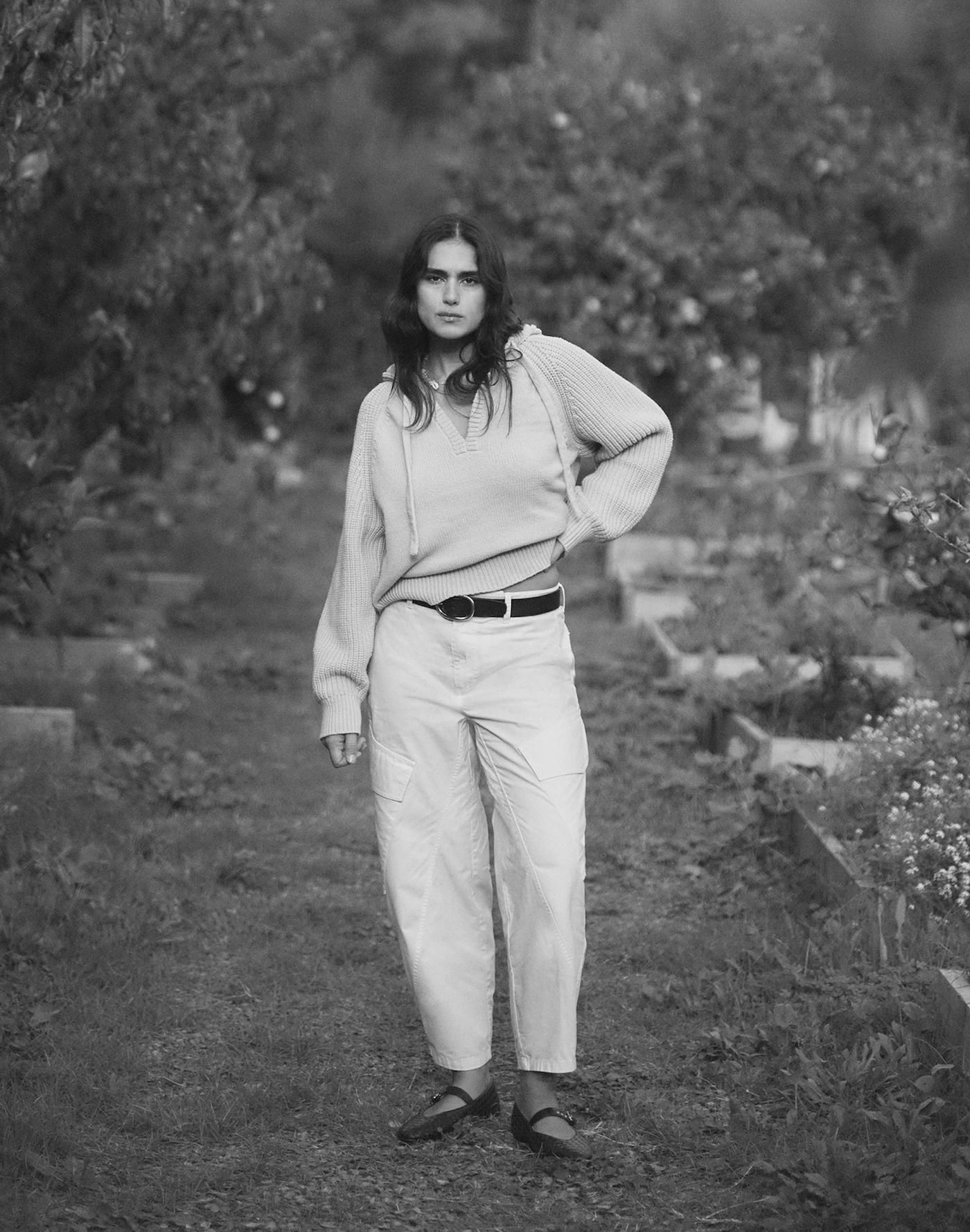 The Barrel-Leg Utility Pant in Garment-Dyed Twill Product Image