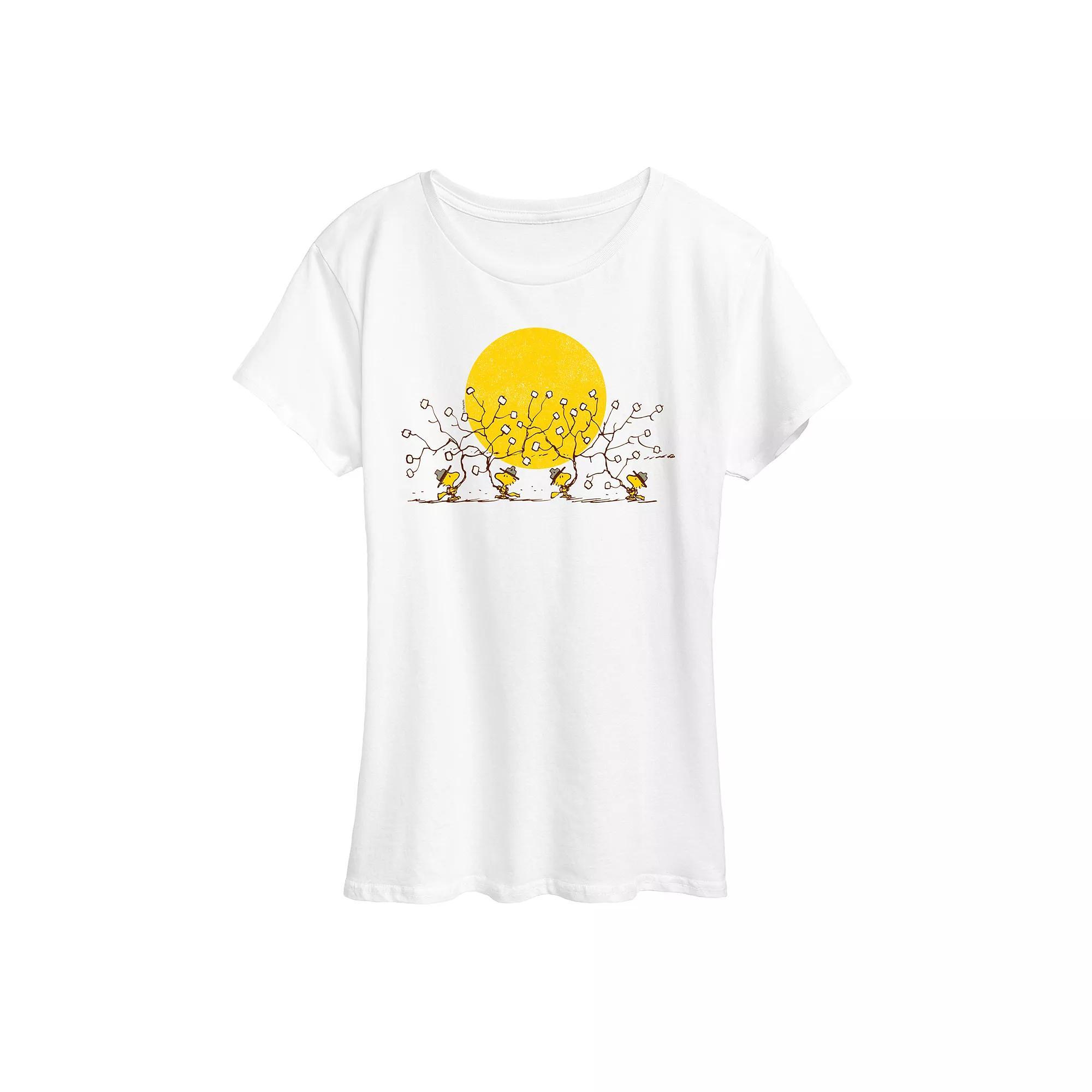 Womens Peanuts Woodstock Marshmallows Graphic Tee Product Image