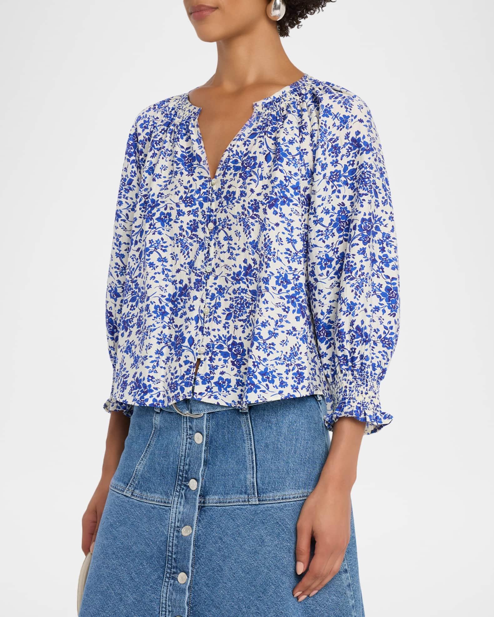 Mariah Floral Three-Quarter Sleeve Top Product Image