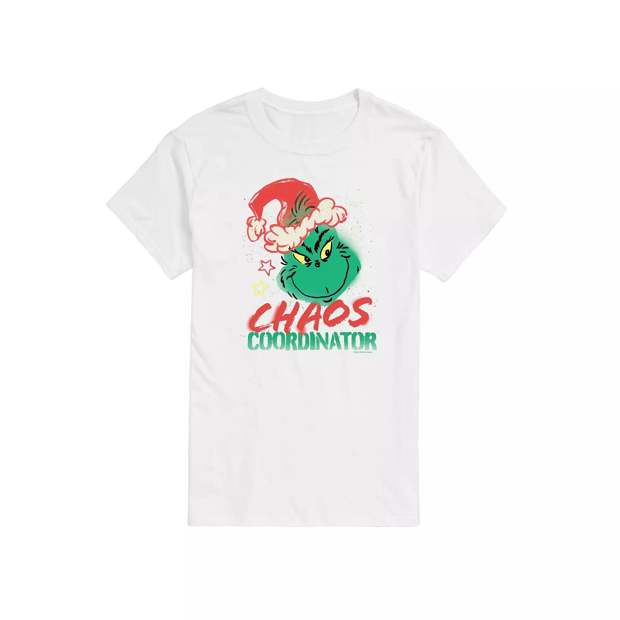 Mens Dr. Seuss The Grinch Chaos Coordinator Graphic Tee Product Image
